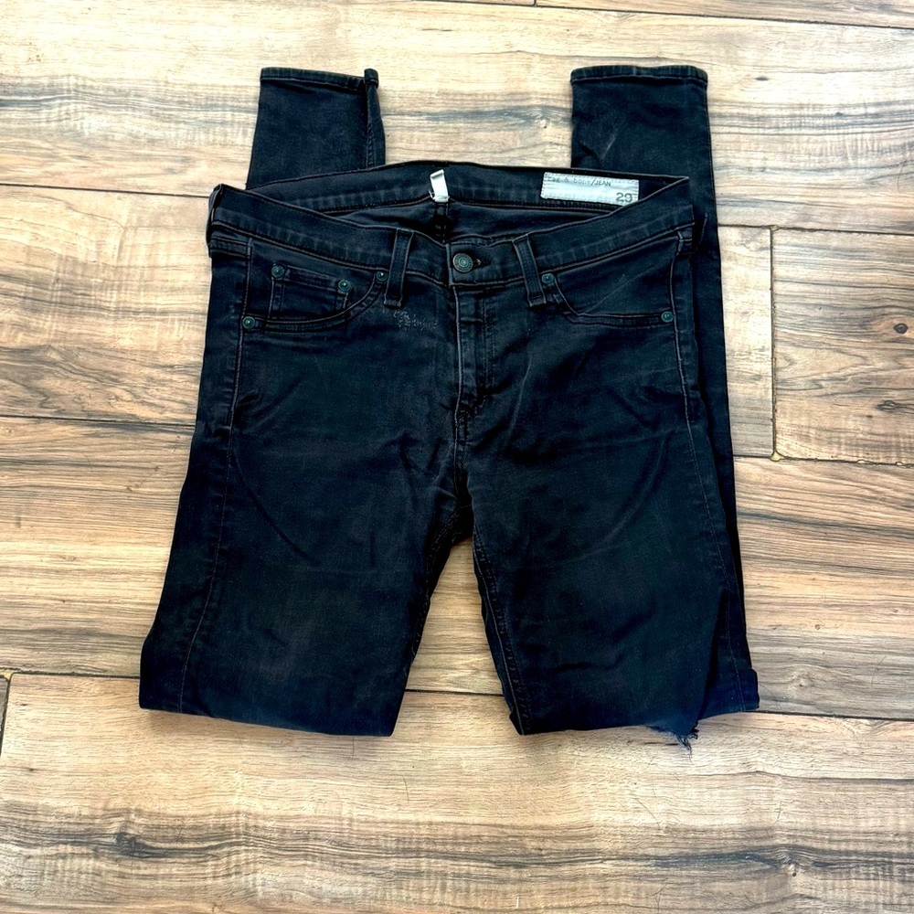 Rag & Bone black skinny rock & roll jeans! EUC